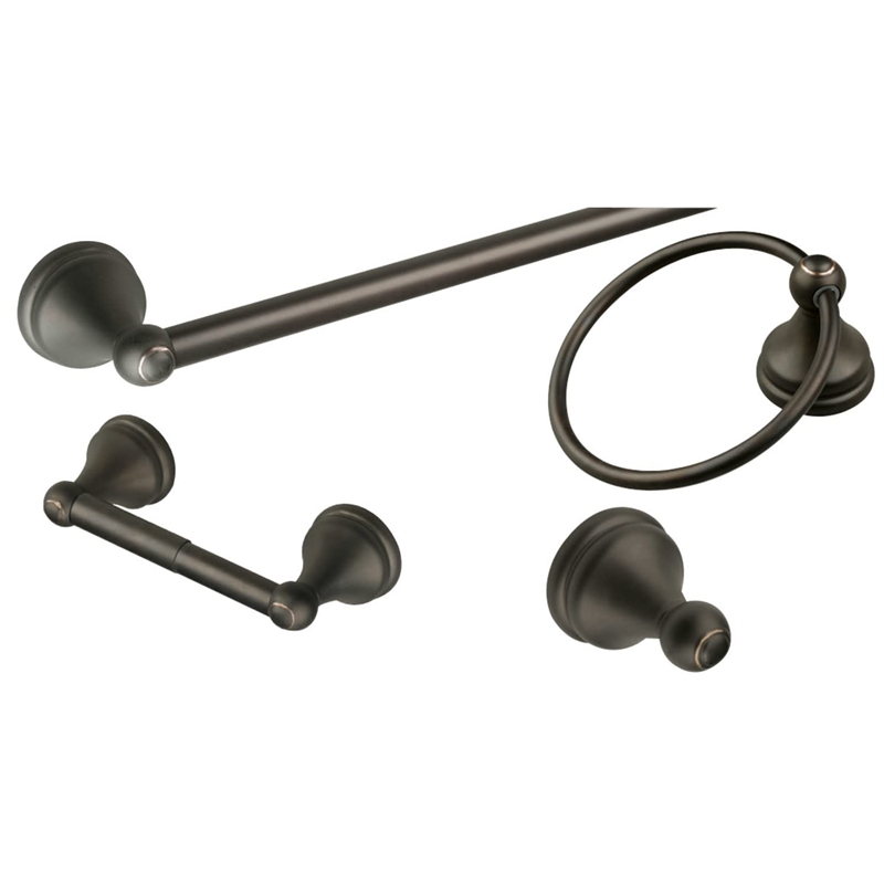 Bowery Hill Bathroom Hardware Kit in Oil-Rubbed Bronze 4 Piece