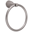 Bowery Hill Transitional Metal Towel Ring in Brushed Nickel Silver