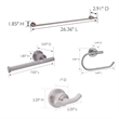 Bowery Hill Metal Bathroom Accessory Kit in Satin Nickel 4 Piece