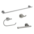 Bowery Hill Metal Bathroom Accessory Kit in Satin Nickel 4 Piece