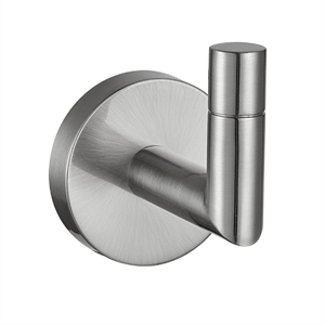 Bowery Hill Metal Robe Hook for Bath and Kitchen in Satin Nickel