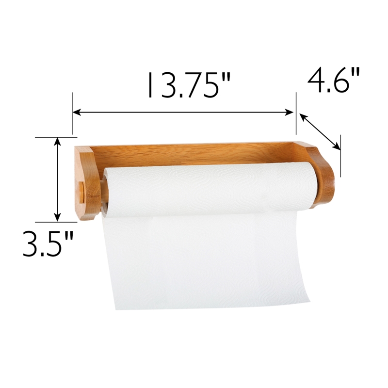 Bowery Hill Rustic 14-Inch Wood Paper Towel Holder in Honey Oak