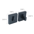 Bowery Hill Single Metal Cylinder Square Deadbolt in Matte Black