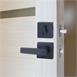 Bowery Hill Single Metal Cylinder Square Deadbolt in Matte Black