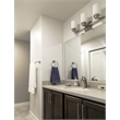 Bowery Hill Steel Glass Shade Vanity Light in Brushed Nickel 3-Light