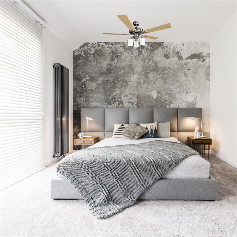 Bowery Hill 5-Blade Stainless Steel Ceiling Fan in Satin Nickel 52 Inch