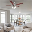 Bowery Hill 5-Blade Stainless Steel Ceiling Fan in Satin Nickel 52 Inch