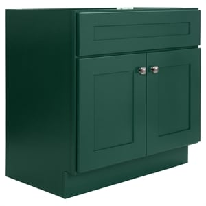 Bowery Hill Wood Vanity Without Top in Green Hunt Club Fully Assembled 30&quot