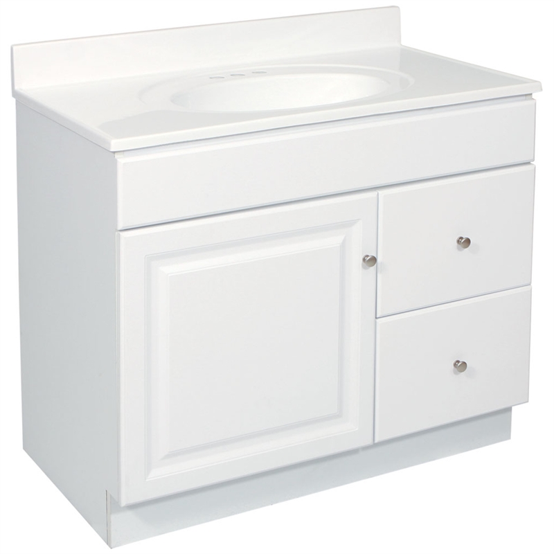 Bowery Hill 36-Inch Bathroom Wood Vanity Without Top in White