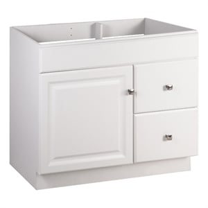 Bowery Hill 36-Inch Bathroom Wood Vanity Without Top in White