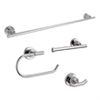 Bowery Hill Bathroom Accessory Kit in Polished Chrome 4-Piece