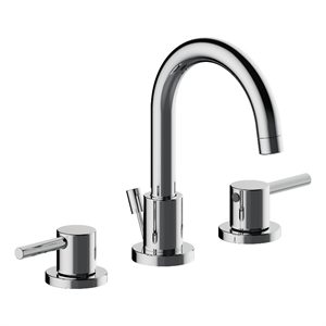Bowery Hill Widespread Brass Bathroom Faucet in Polished Chrome