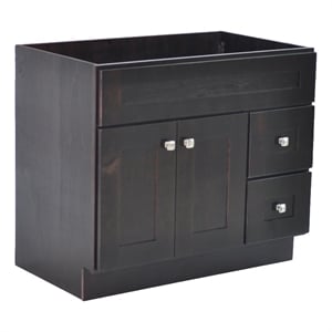 Bowery Hill Ready to Assemble Wood Vanity Without Top in Bronze