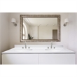 Bowery Hill 61 Inch Marble Double Bowl Widespread Vanity Top in Solid White