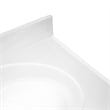 Bowery Hill 61 Inch Marble Double Bowl Widespread Vanity Top in Solid White