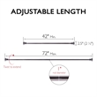 Bowery Hill Classic Adjustable 42 to 72 Inch Shower Rod in Polished Chrome