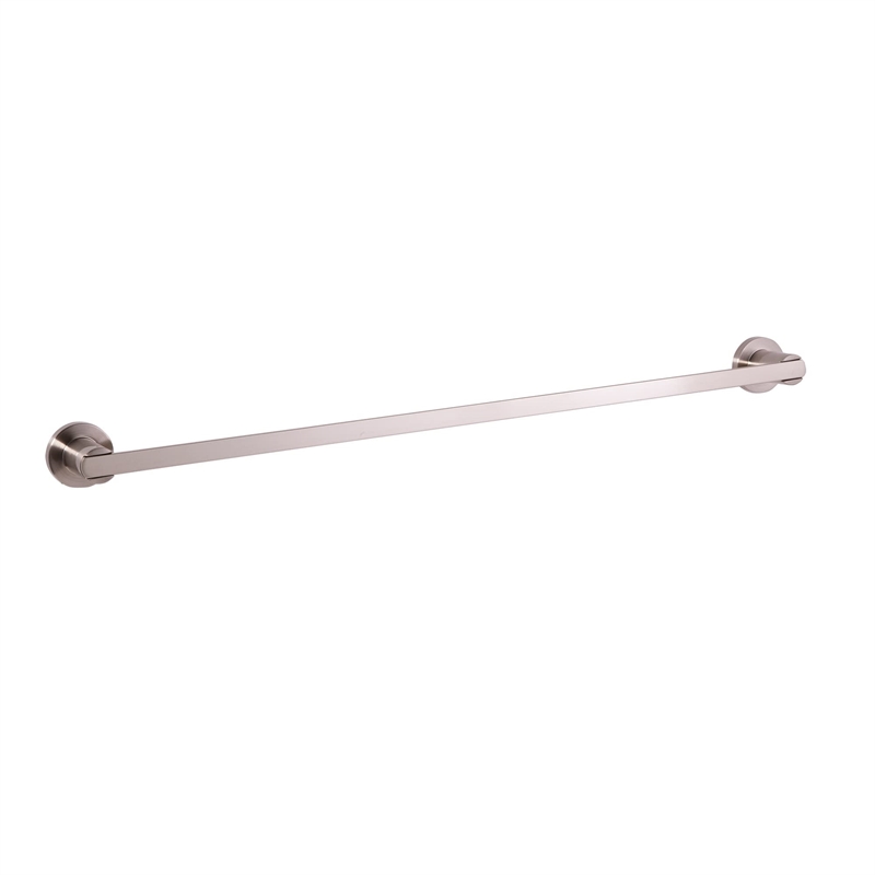 Bowery Hill Contemporary Metal Towel Bar in Satin Nickel 24 Inch