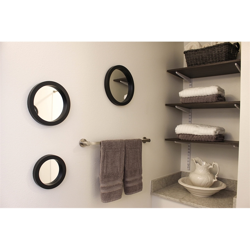Bowery Hill Contemporary Metal Towel Bar in Satin Nickel 24 Inch