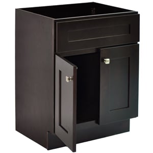 Bowery Hill 30-Inch Wood Vanity Without Top in Espresso Fully Assembled