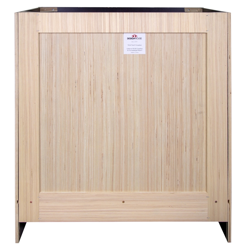 Bowery Hill 30-Inch Wood Vanity Without Top in Espresso Fully Assembled