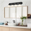 Bowery Hill 4-Light Stainless Steel Vanity Light in Matte Black