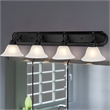 Bowery Hill 4-Light Stainless Steel Vanity Light in Matte Black