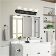 Bowery Hill 4-Light Stainless Steel Vanity Light in Matte Black
