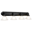 Bowery Hill 4-Light Stainless Steel Vanity Light in Matte Black