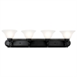 Bowery Hill 4-Light Stainless Steel Vanity Light in Matte Black