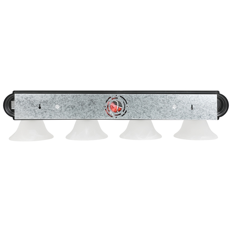 Bowery Hill 4-Light Stainless Steel Vanity Light in Matte Black