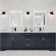 Bowery Hill Wall Mounted Wood Framed Vanity Mirror 24 Inch in White