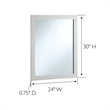 Bowery Hill Wall Mounted Wood Framed Vanity Mirror 24 Inch in White
