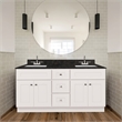 Bowery Hill 60 Inch Wood Vanity Without Top in White Fully Assembled