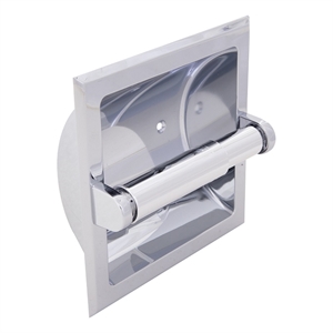 Bowery Hill Metal Recessed Toilet Paper Holder in Polished Chrome/Silver