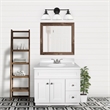 Bowery Hill 37 Inch Wood Bathroom Vanity with White Top Assembled