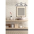 Bowery Hill 3-Light Stainless Steel Vanity Light in Galvanized Paint