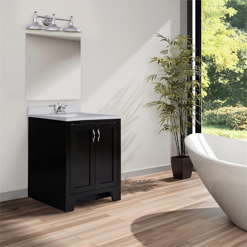 Bowery Hill 3-Light Stainless Steel Vanity Light in Galvanized Paint