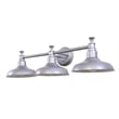 Bowery Hill 3-Light Stainless Steel Vanity Light in Galvanized Paint