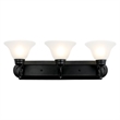 Bowery Hill 3-Light Stainless Steel Vanity Light in Matte Black