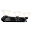 Bowery Hill 3-Light Stainless Steel Vanity Light in Matte Black