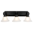 Bowery Hill 3-Light Stainless Steel Vanity Light in Matte Black