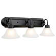Bowery Hill 3-Light Stainless Steel Vanity Light in Matte Black