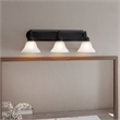 Bowery Hill 3-Light Stainless Steel Vanity Light in Matte Black