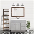 Bowery Hill 36 Inch Shaker Wood Bathroom Vanity in Gray Fully Assembled