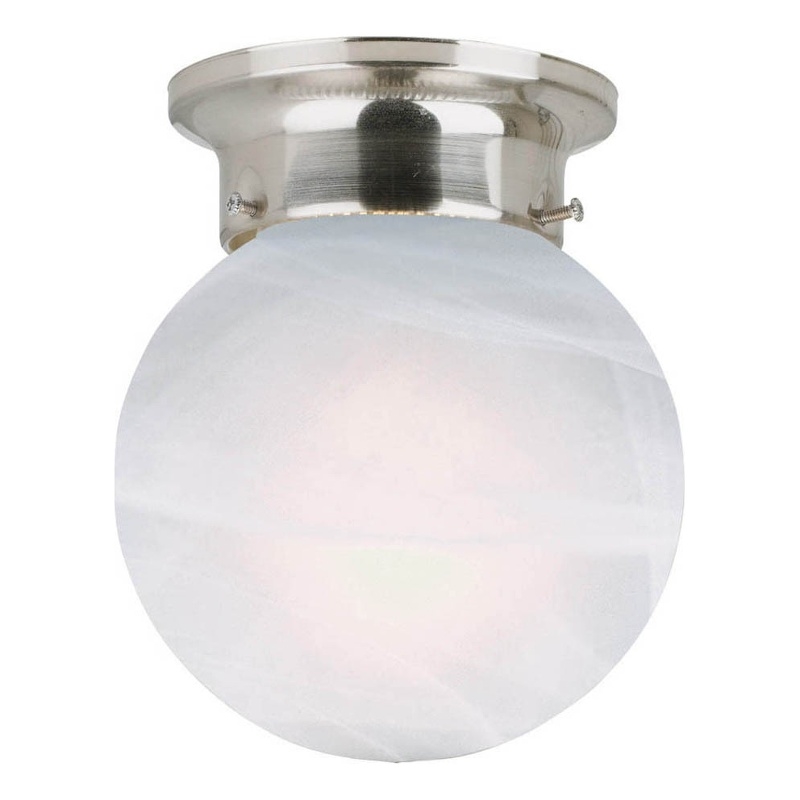 Bowery Hill 1-Light Stainless Steel Ceiling Light in Satin Nickel