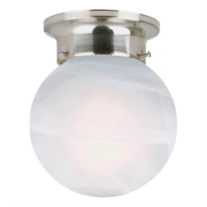 Bowery Hill 1-Light Stainless Steel Ceiling Light in Satin Nickel