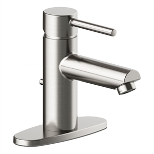 Bowery Hill Single-Handle Bathroom Brass Faucet in Satin Nickel