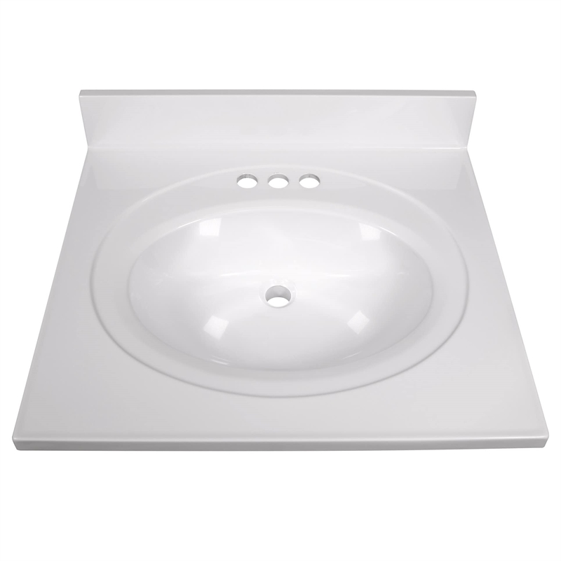 Bowery Hill 25 Inch Vanity in Modern Birch with White Marble Top