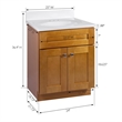 Bowery Hill 25 Inch Vanity in Modern Birch with White Marble Top