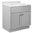 Bowery Hill 31-Inch Marble-Top Bathroom Vanity in Sherwin Williams Gray